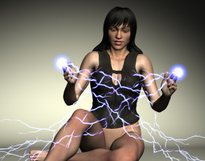 Картинка 3д+графика фантазия+ fantasy фон магия девушка взгляд