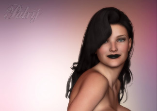 Картинка 3д+графика портрет+ portraits взгляд девушка фон