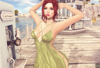 Картинка 3д+графика люди+ people фон девушка взгляд