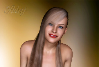 Картинка 3д+графика портрет+ portraits взгляд фон девушка