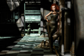 Картинка 3д+графика люди+ people фон взгляд девушка