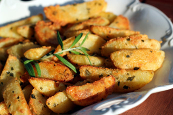 Картинка еда картофель розмарин запеченный ломтики