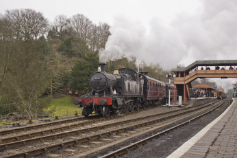 Картинка техника паровозы рельсы паровоз