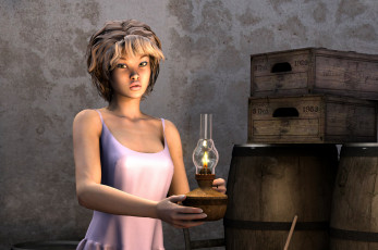 Картинка 3д+графика люди+ people фон девушка взгляд