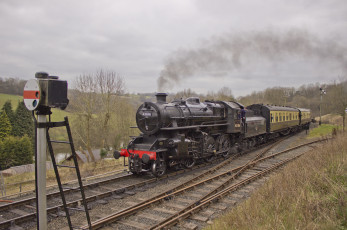 Картинка техника паровозы рельсы паровоз
