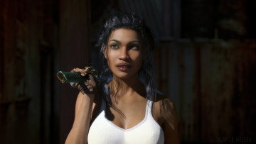 Картинка 3д+графика люди+ people фон взгляд девушка