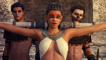 Картинка 3д+графика люди+ people фон взгляд девушка