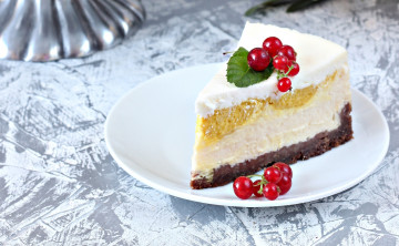 Картинка еда торты торт кусок ягоды