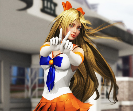 Обои картинки фото 3д графика, люди , people, взгляд, фон, девушка