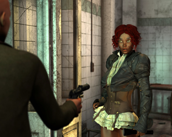 Обои картинки фото 3д графика, люди , people, фон, взгляд, девушка