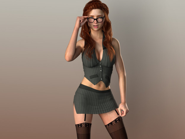 Обои картинки фото 3д графика, люди , people, фон, взгляд, девушка