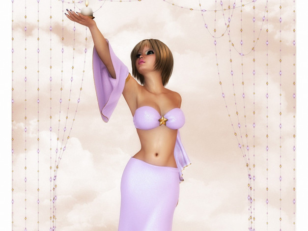 Обои картинки фото 3д графика, люди , people, фон, взгляд, девушка