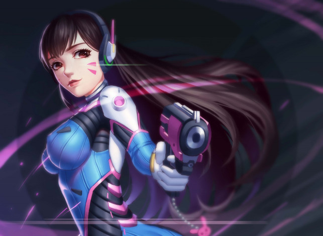 Обои картинки фото видео игры, overwatch, девушка