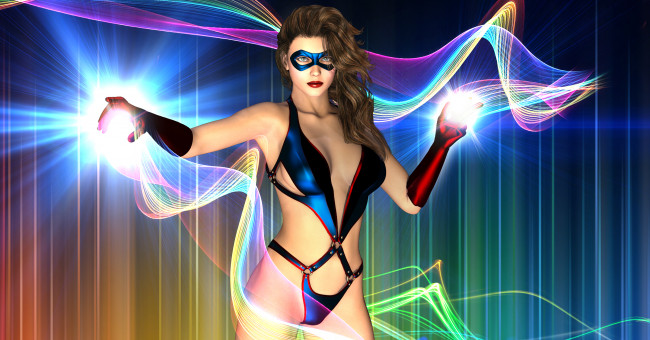 Обои картинки фото 3д графика, фантазия , fantasy, фон, взгляд, девушка