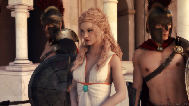 Обои картинки фото 3д графика, люди , people, фон, взгляд, девушка