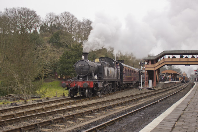 Обои картинки фото техника, паровозы, рельсы, паровоз