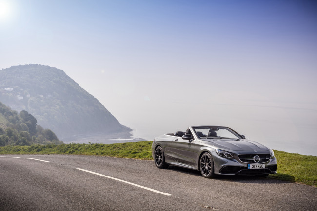 Обои картинки фото автомобили, mercedes-benz, 2015г, a217, uk-spec, cabriolet, s, 63, mercedes-amg