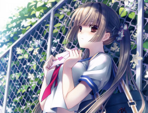 Картинка аниме unknown +другое взгляд девушка фон