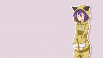 обоя аниме, yumekui merry, взгляд, девушка, фон