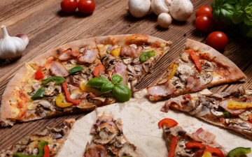 Картинка еда пицца вкуснятина перекус начинка