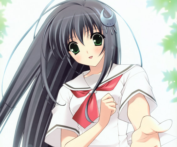 Обои картинки фото аниме, unknown,  другое, фон, взгляд, девушка