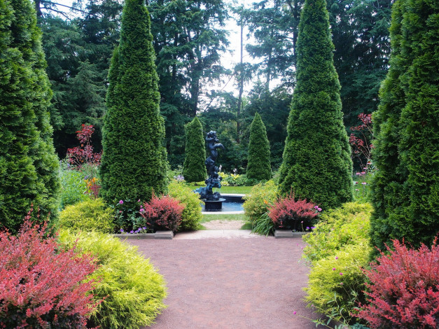 Обои картинки фото разное, садовые и парковые скульптуры, скульптура, растения