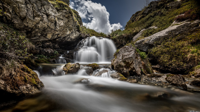 Обои картинки фото природа, водопады, простор