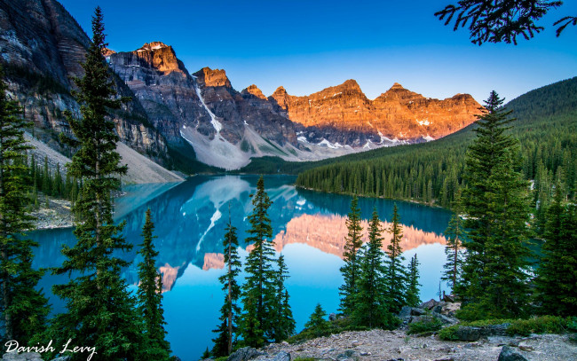 Обои картинки фото природа, реки, озера, озеро, деревья, горы