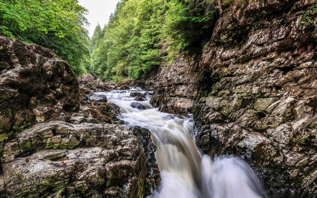 Обои картинки фото природа, водопады, камни, вода