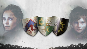 Картинка видео+игры a+plague+tale +innocence щиты лица крысы девушка мальчик