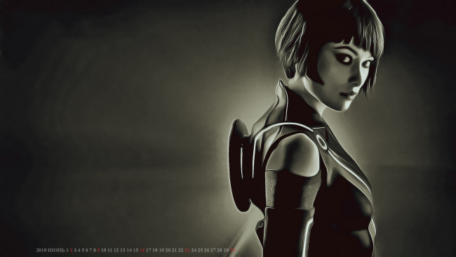 Обои картинки фото календари, компьютерный дизайн, 2019, calendar, женщина, профиль, взгляд, девушка, актриса