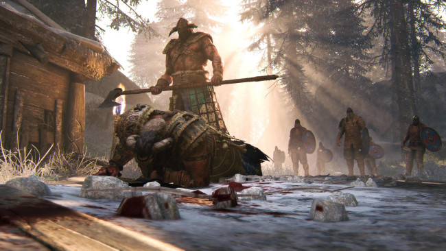 Обои картинки фото видео игры, for honor, викинги, топор, поединок