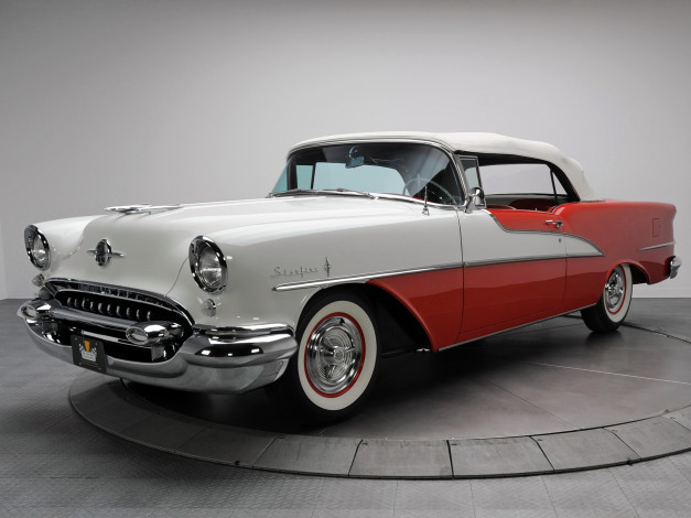 Обои картинки фото 1955 oldsmobile 98 starfire convertible , 3067dx,  luxury retro 9-8 h, автомобили, oldsmobile, 1955, 98, starfire, convertible, luxury, retro, 9, 8h