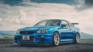 Картинка nissan+skyline+gt-r+r34 автомобили nissan datsun skyline gtr r34 godzilla годзилла japan японская legend легенда