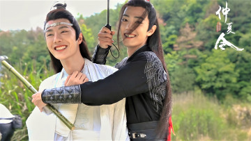 обоя разное, знаменитости, ван, ибо, сяо, чжань, костюмы, съемки, зонт