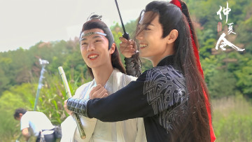 обоя разное, знаменитости, ван, ибо, сяо, чжань, костюмы, съемки, зонт