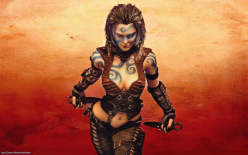 Картинка видео+игры age+of+conan +hyborian+adventures девушка оружие