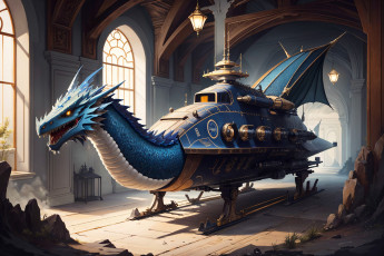 Картинка фэнтези транспортные+средства нейросети графика нейроарт ai art нейронные сети рисунки нейро искусство