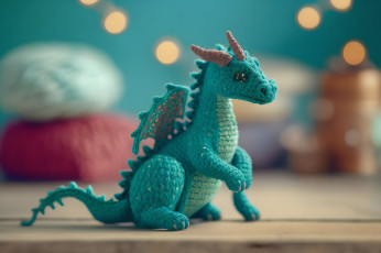 Картинка разное ремесла +поделки +рукоделие нейросети графика нейроарт ai art нейронные сети рисунки нейро искусство вязаный дракон