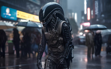 обоя фэнтези, чужой , alien, нейросети, графика, нейроарт, ai, art, нейронные, сети, рисунки, нейро, искусство, чужой, ксеноморф