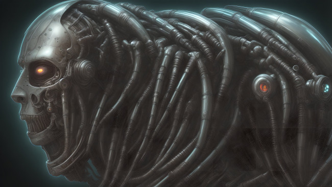 Обои картинки фото стиль h,  r,  giger, фэнтези, роботы,  киборги,  механизмы, нейросети, графика, нейроарт, ai, art, нейронные, сети, рисунки, нейро, искусство