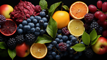 Картинка комп +дизайн 3д+графика еда- food фрукты ягоды