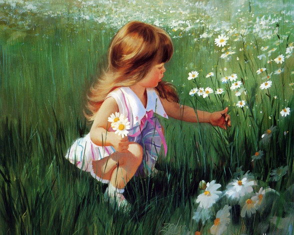 Обои картинки фото рисованные, дети