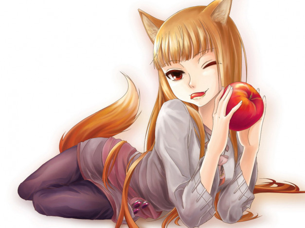 Обои картинки фото аниме, spice, and, wolf