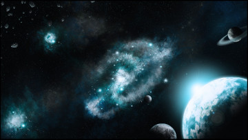 Картинка космос арт галактика планеты