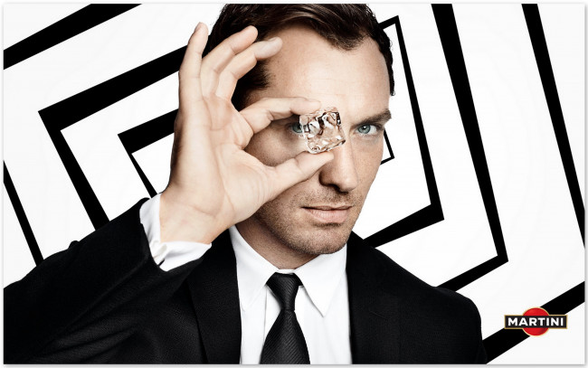 Обои картинки фото бренды, martini, кубик, льда, джуд, лоу