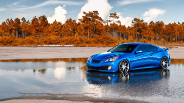 Картинка автомобили hyundai синий