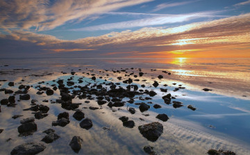 Картинка природа побережье закат море