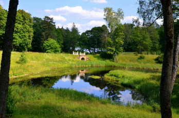 Картинка тракай+литва природа парк лето озеро деревья тракай литва