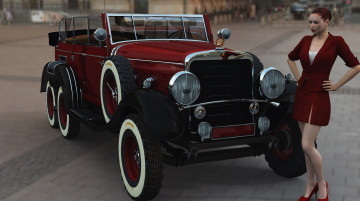 Картинка автомобили 3d+car&girl автомобиль взгляд девушка